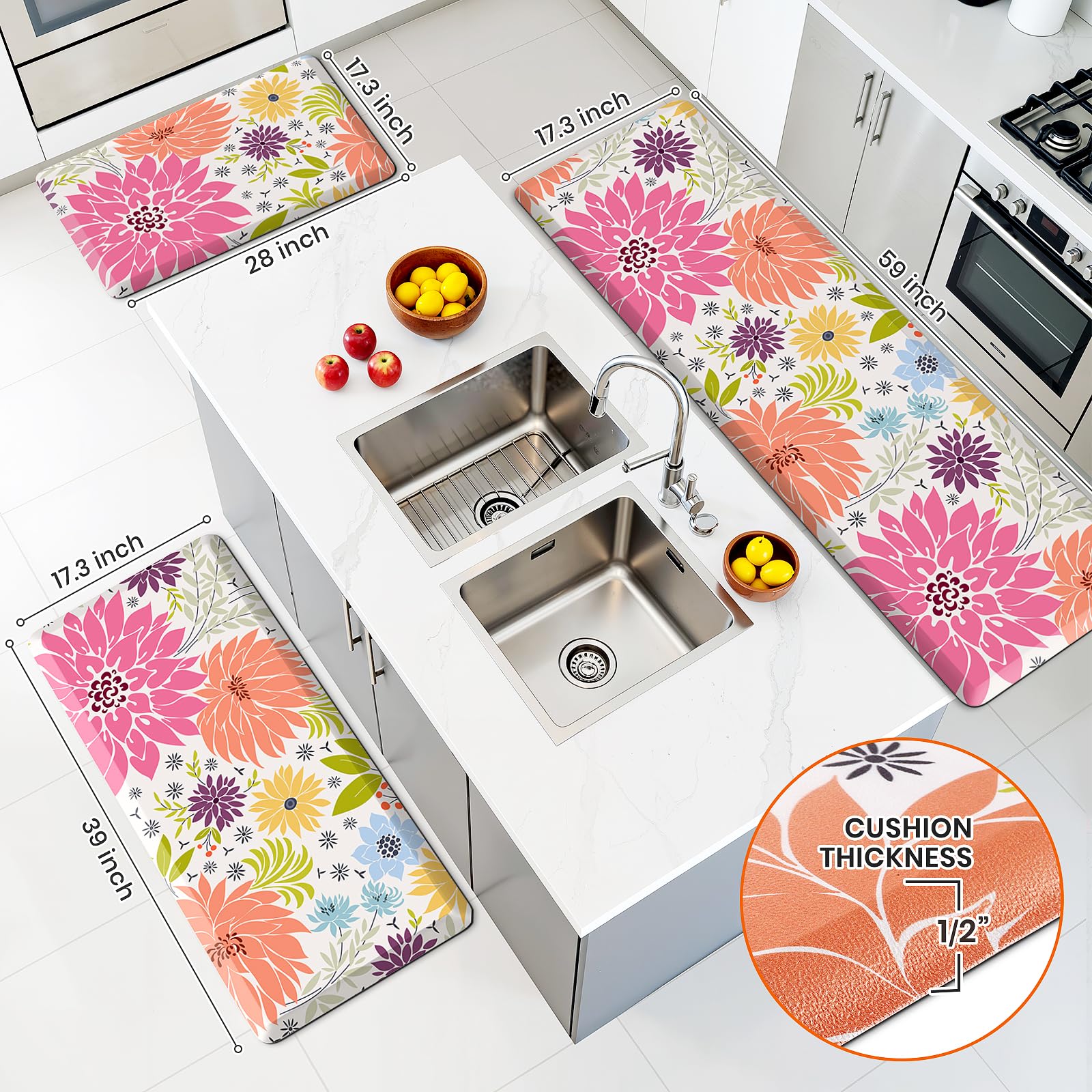 SofterCharm Mat cocina facil limpieza: se limpia con paño humedo o agua