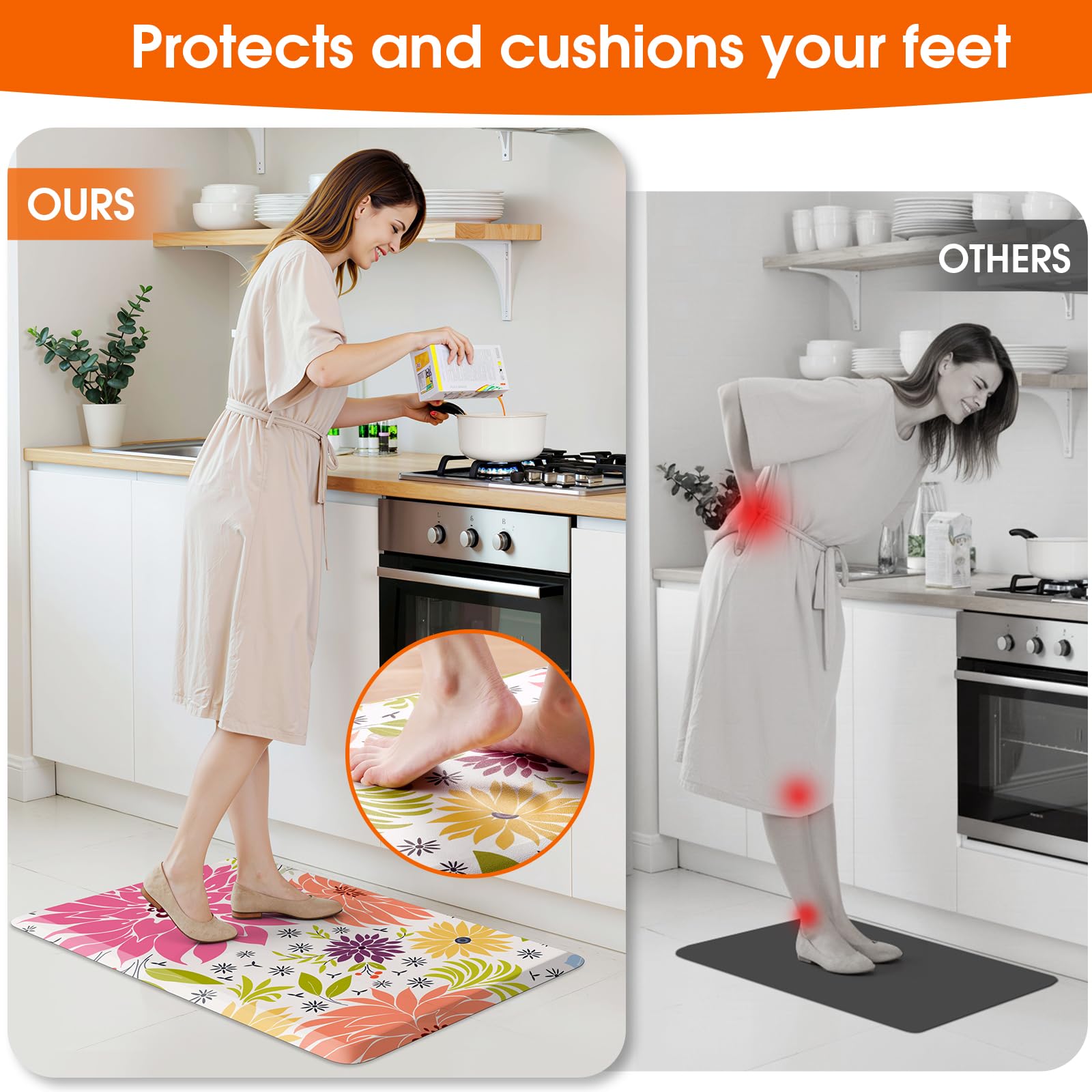 SofterCharm Mat piso hogar durabilidad alta: material resistente para uso diario