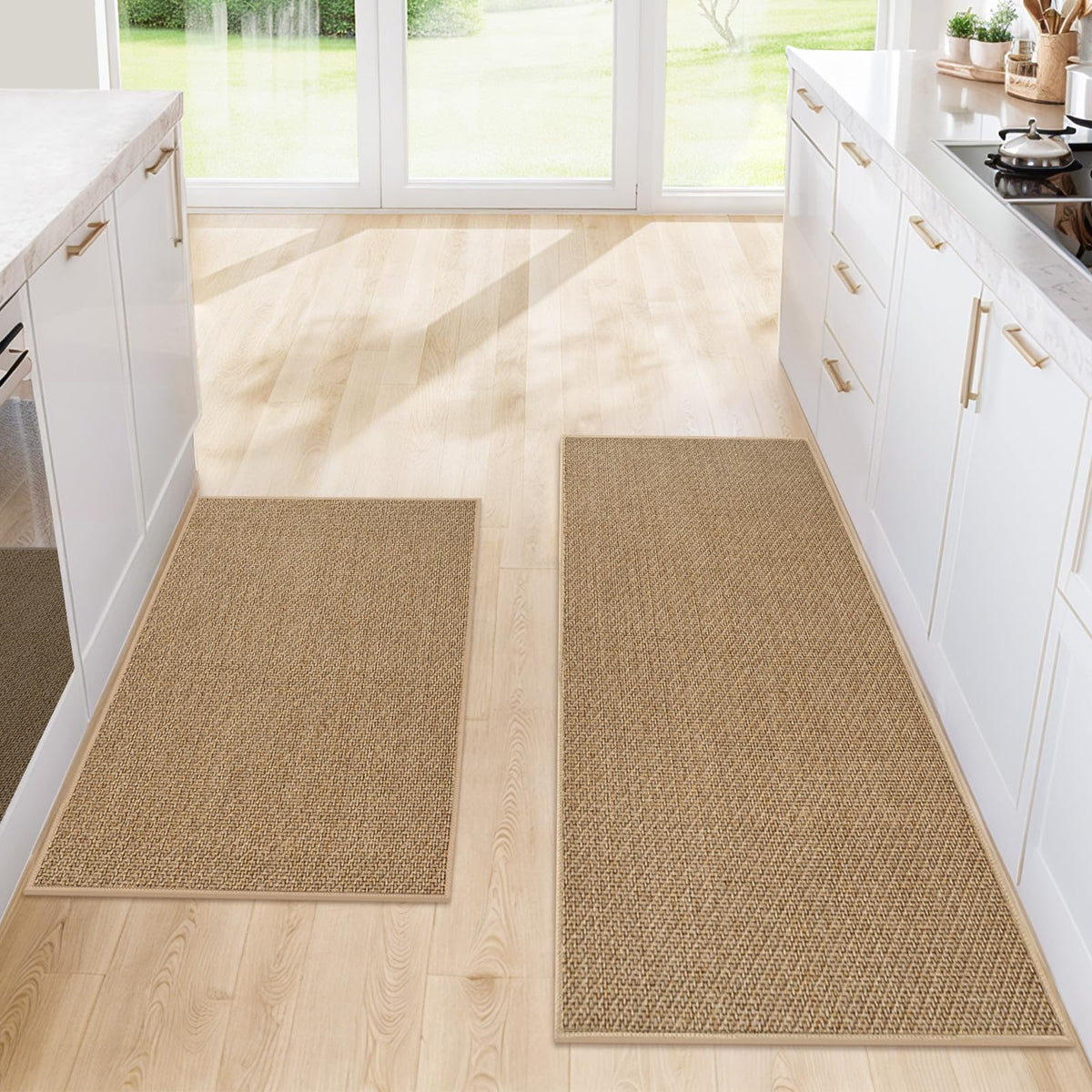 SofterCharm alfombra cocina khaki absorbente frente al fregadero, salpicaduras controladas