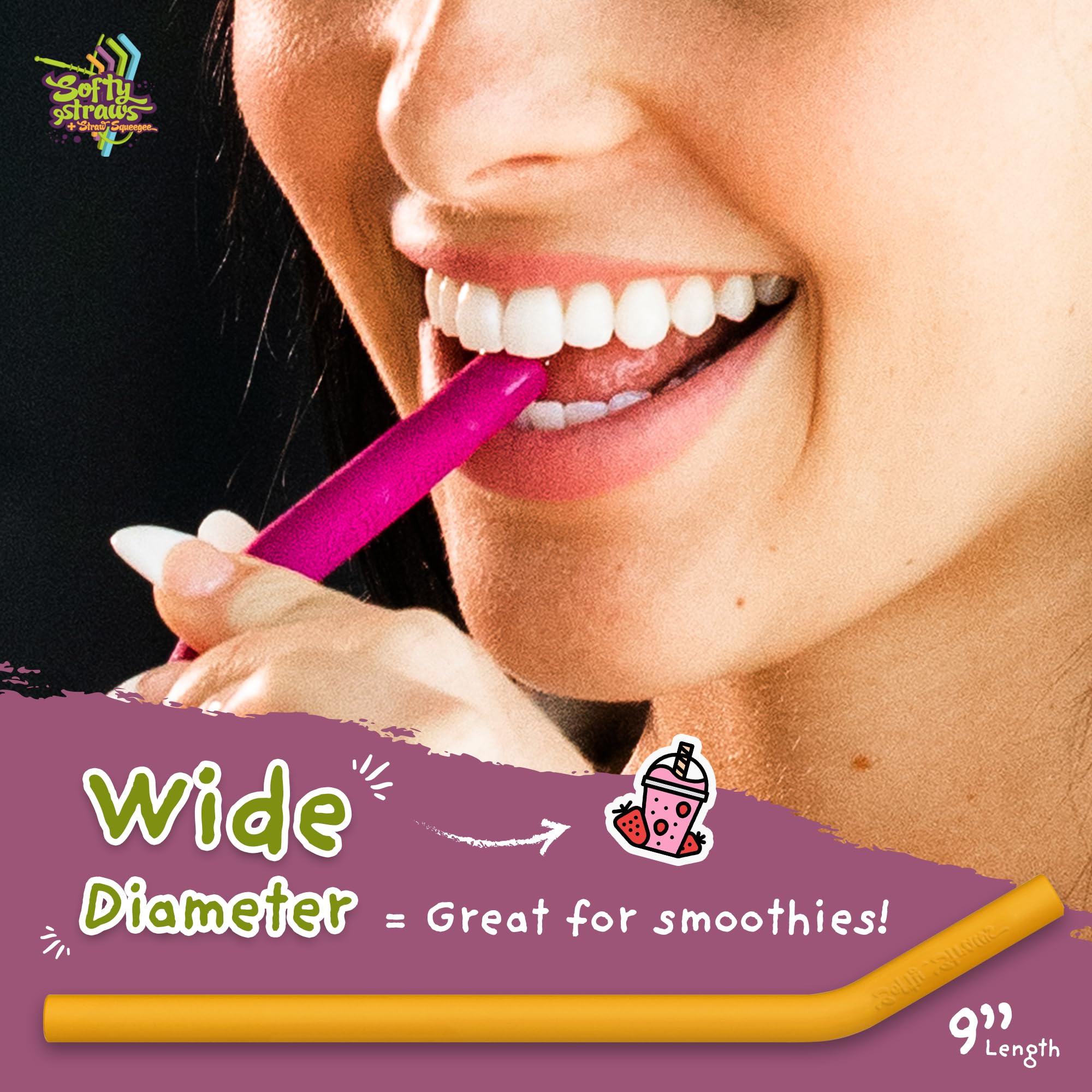 Softy Straws compatibles con vasos 20 oz y 30 oz.