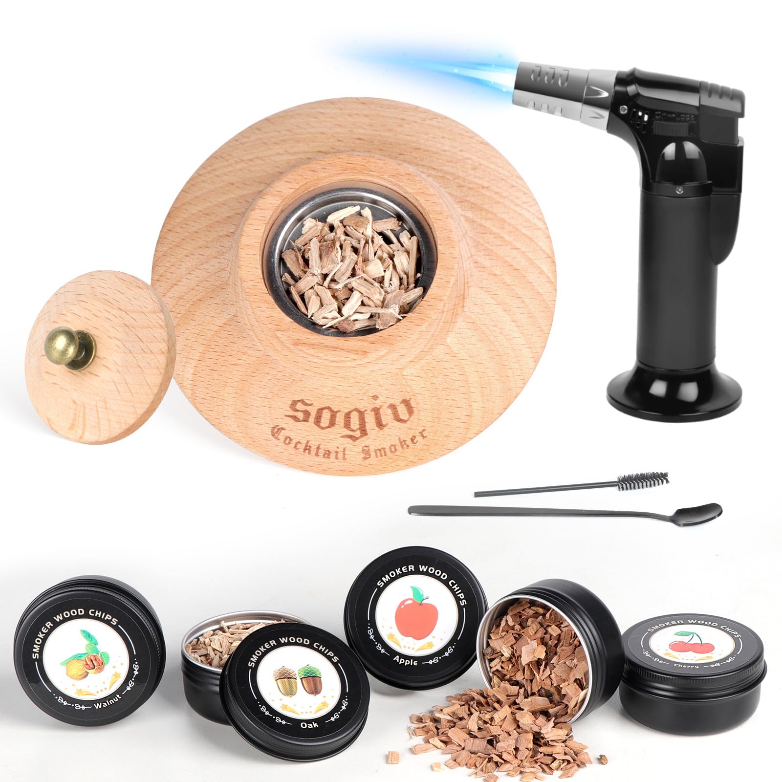 Sogiv infusor de humo para whisky: intensifica aromas en cócteles.