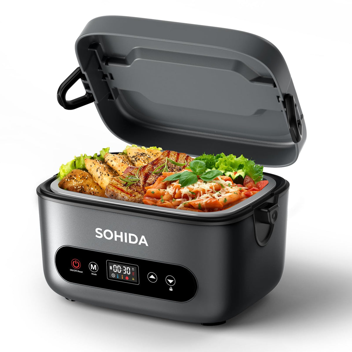 SOHIDA caja térmica externa sin cables para comer en cualquier lugar.