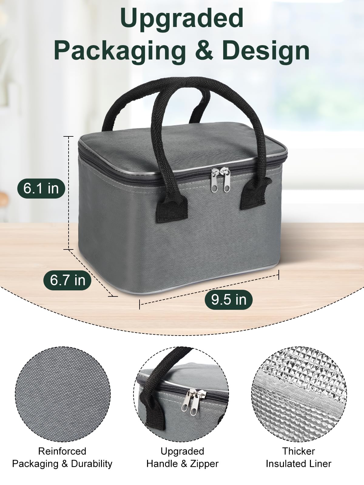 Bolsa aislante mejorada de SOHIDA 80W para mantener calor durante el traslado.