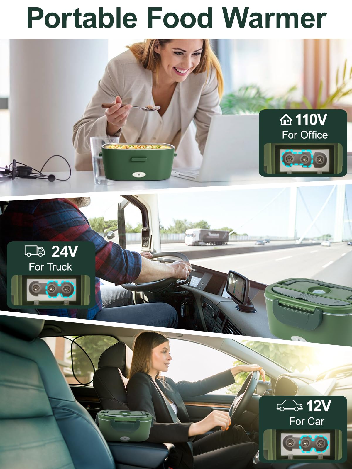 Compartimento para utensilios integrado de SOHIDA 80W que sirve como soporte para teléfono.