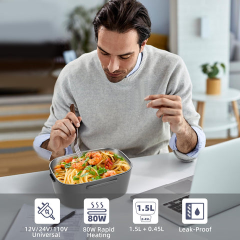 SOHIDA fiambrera con contenedor 1,5L de acero 304 para conservar sabores al viajar