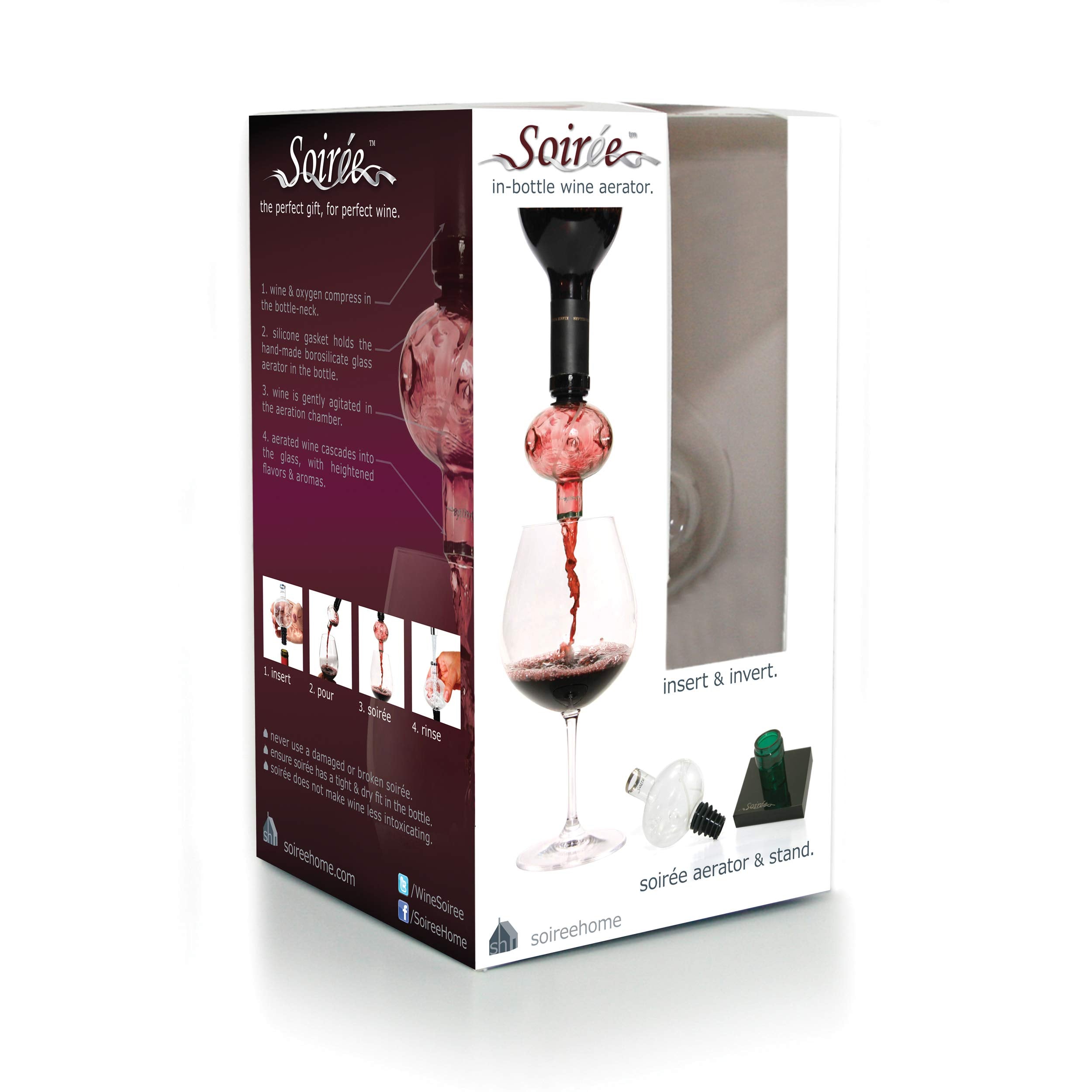 SOIRE'É diseño elegante en mesa para servir vino.