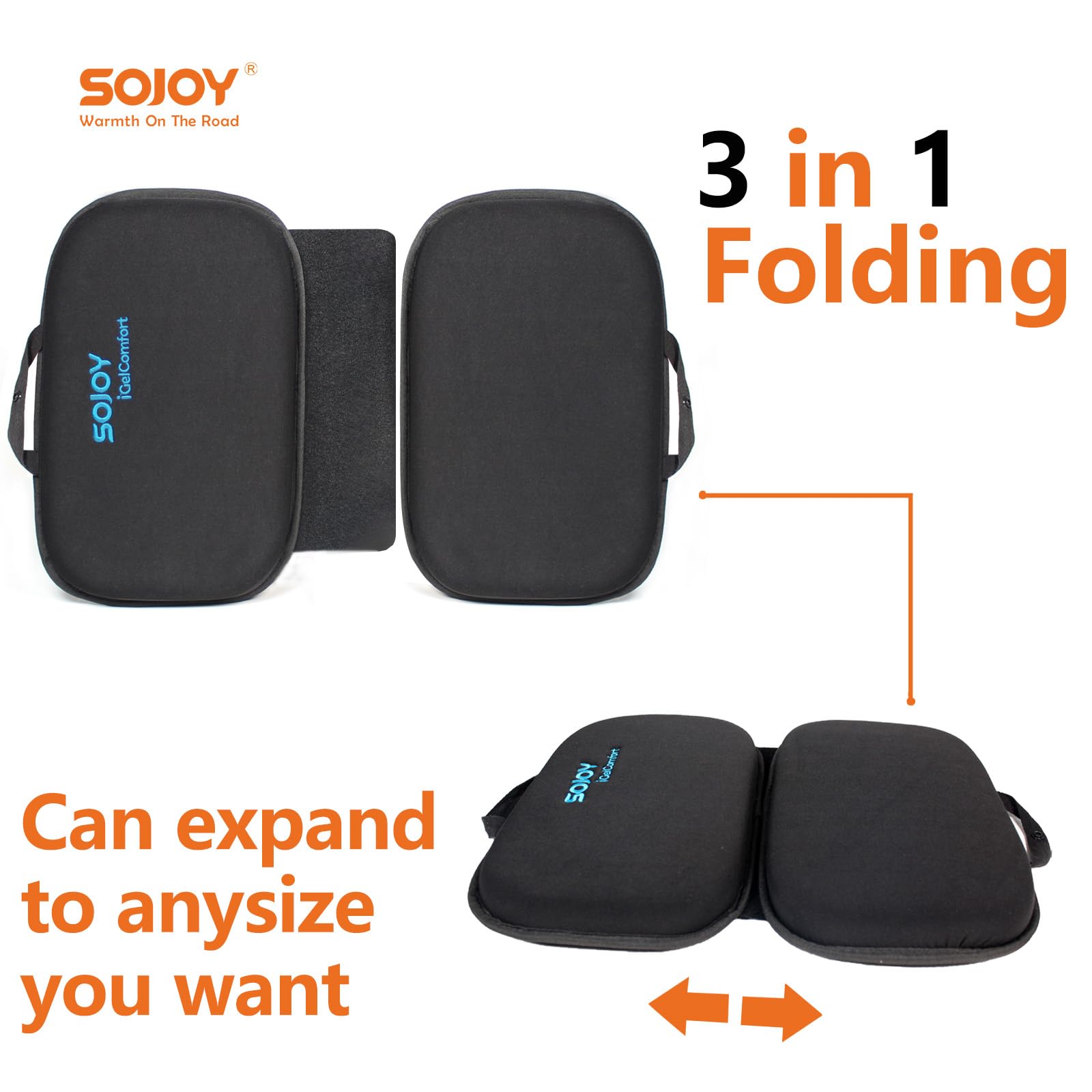 Sojoy iGelComfort: alivio del coxis con reducción de presión durante sesiones largas.