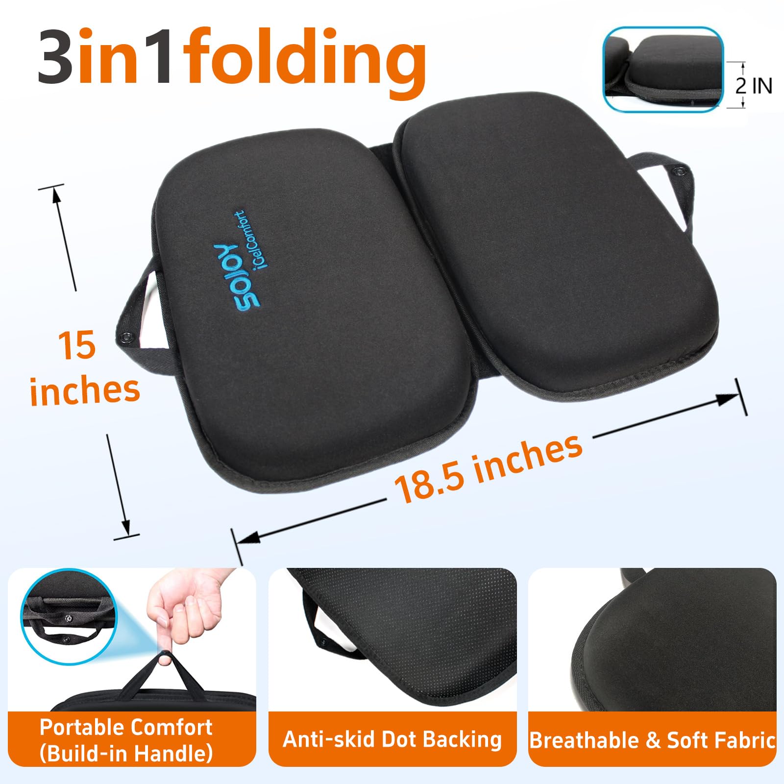 Sojoy iGelComfort: espuma de memoria que se adapta al cuerpo para soporte.