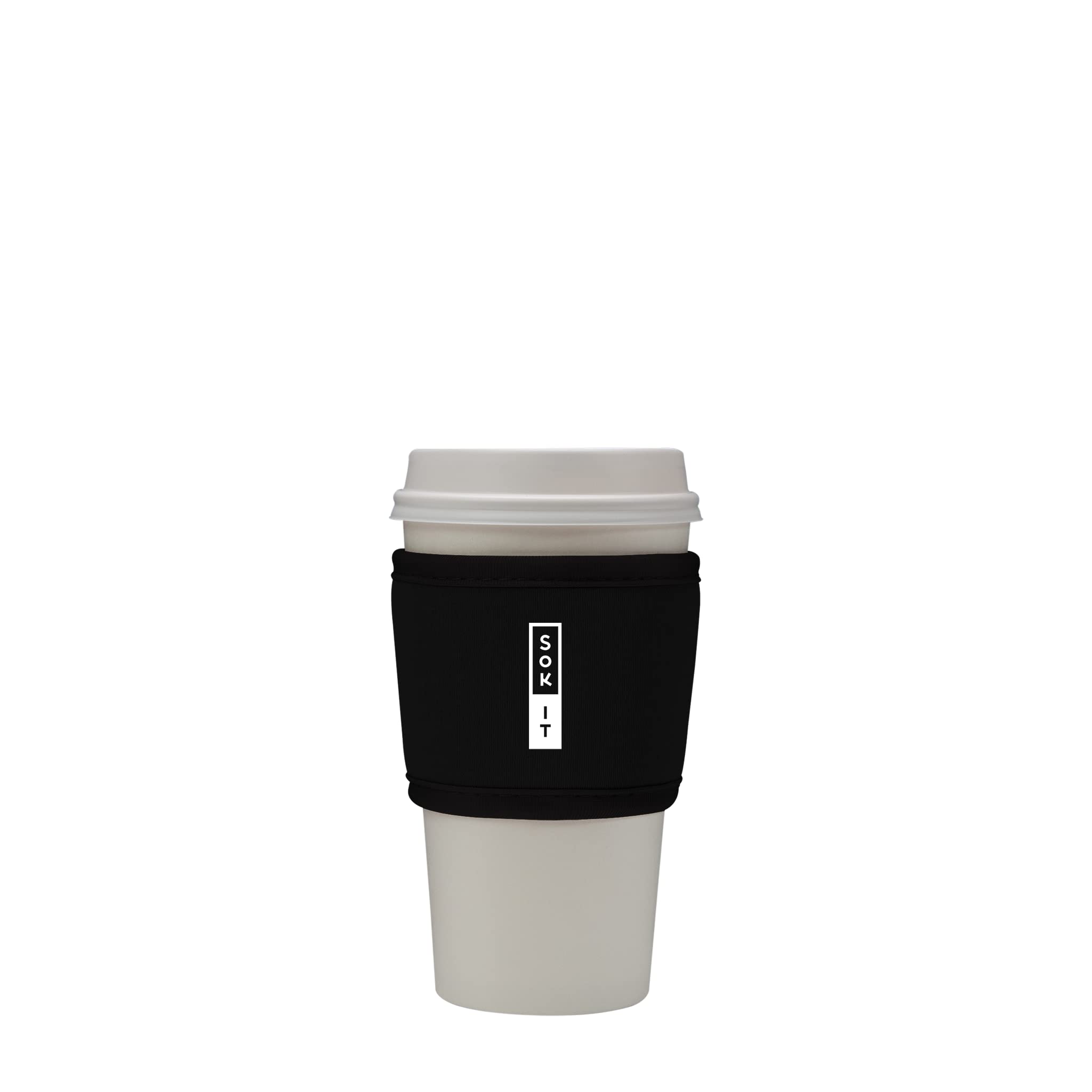 Sok It HotSok manga aislante de neopreno negro para bebidas calientes.