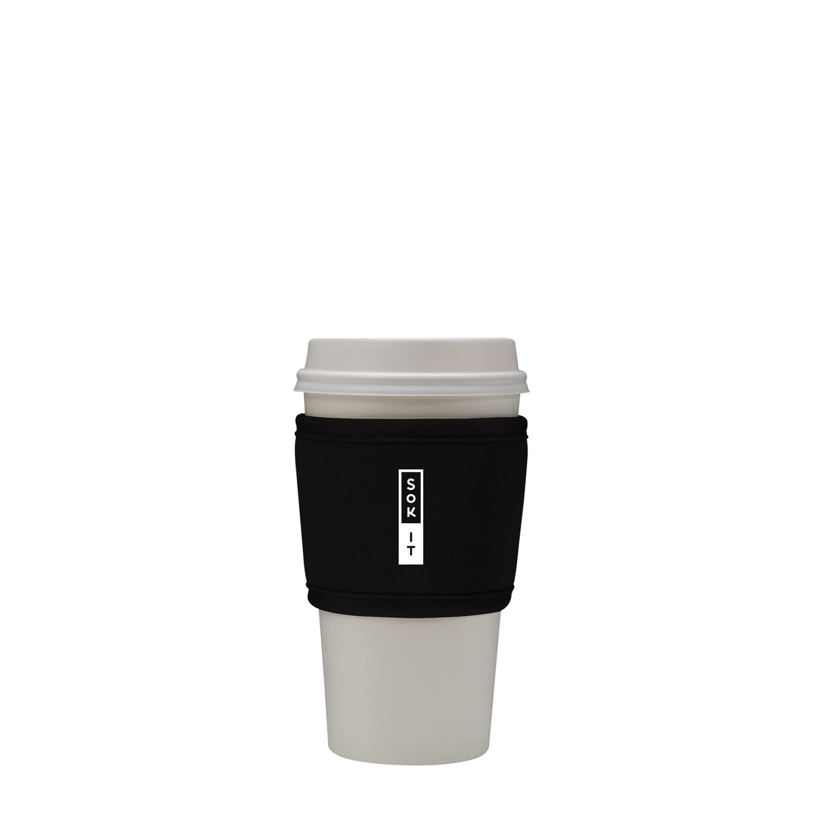 Sok It HotSok manga aislante de neopreno negro para bebidas calientes.