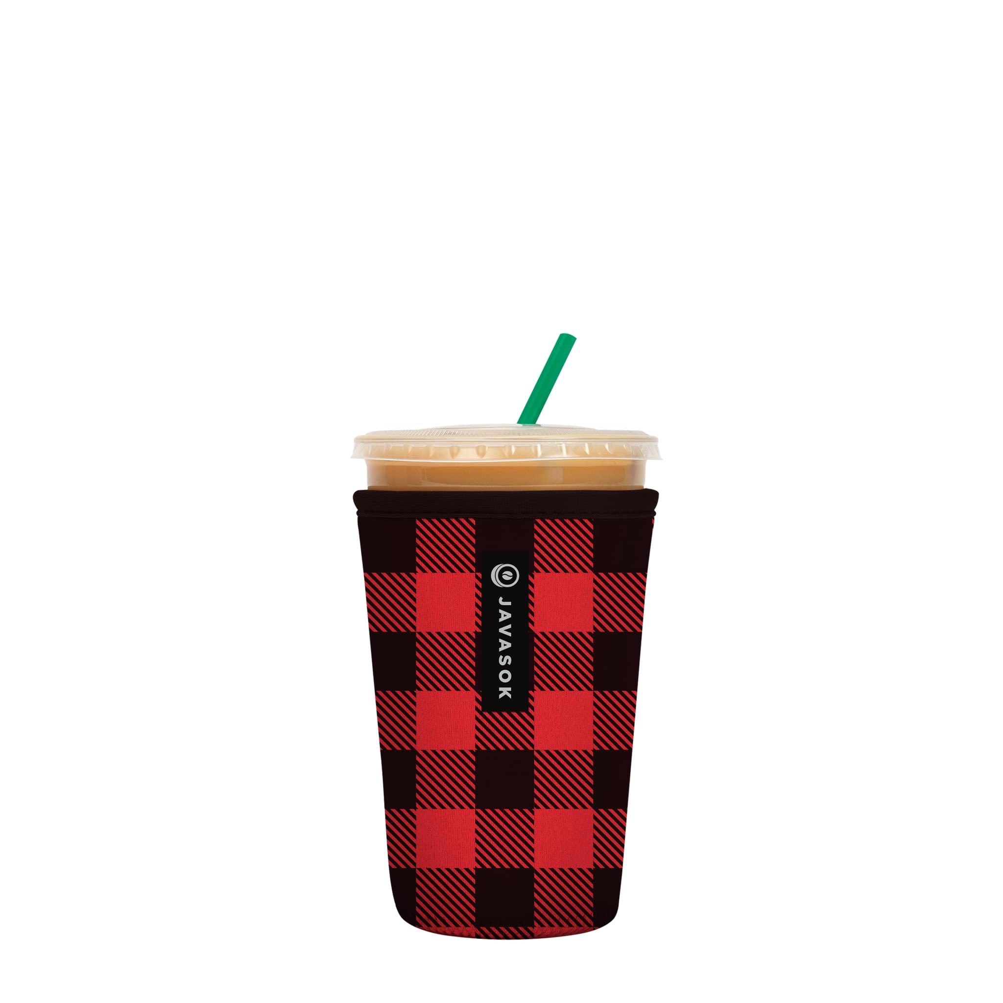 Sok It Javasok funda aislante cafe frio en cuadros, mantiene la bebida fria.