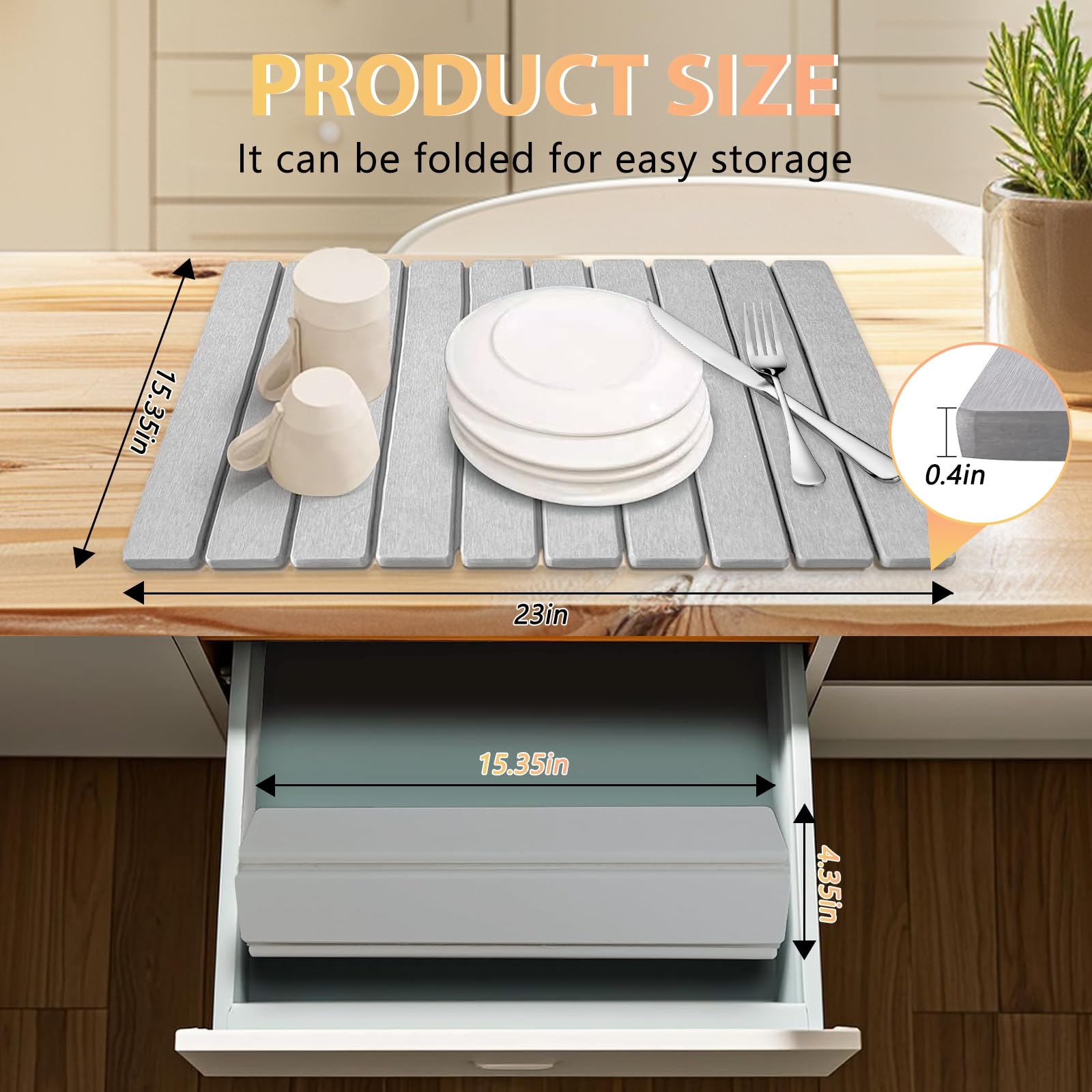SOKINCLR material seguro para alimentos, ideal para secar tazas y utensilios