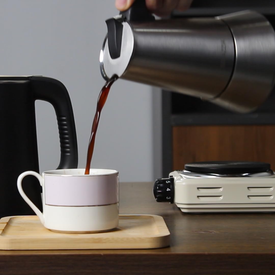 Solazzia cafetera moka compatible con estufas de gas, eléctrica e inducción.