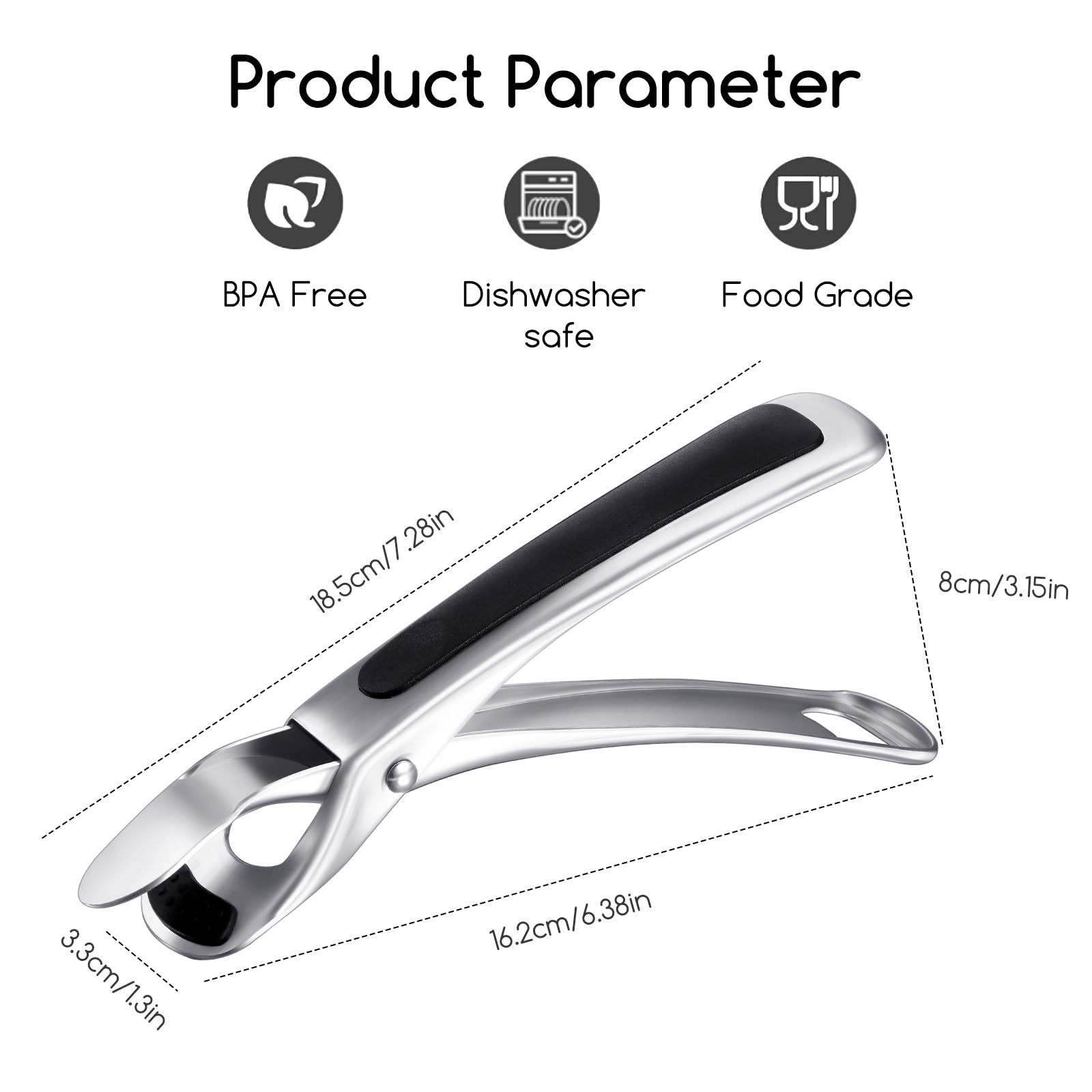 Soleader acero inoxidable 18/8 para contacto seguro con alimentos.