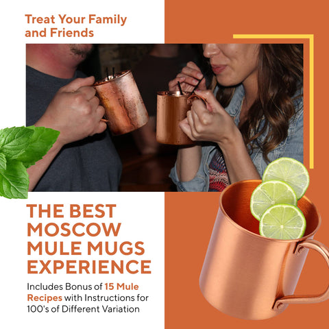 Solid Copper Moscow Mule incluye 15 recetas de mule para probar.