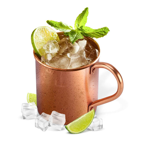 Solid Copper Moscow Mule, taza cobre 16 oz para bebidas auténticas.