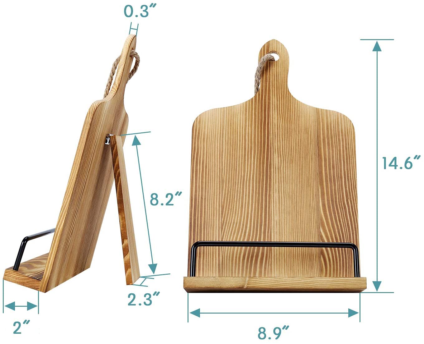 Soligt dimensiones 14.6x8.9 pulgadas para libros grandes.