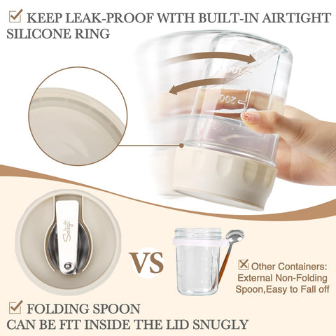 SOLIGT frascos de vidrio de 16 oz apilables