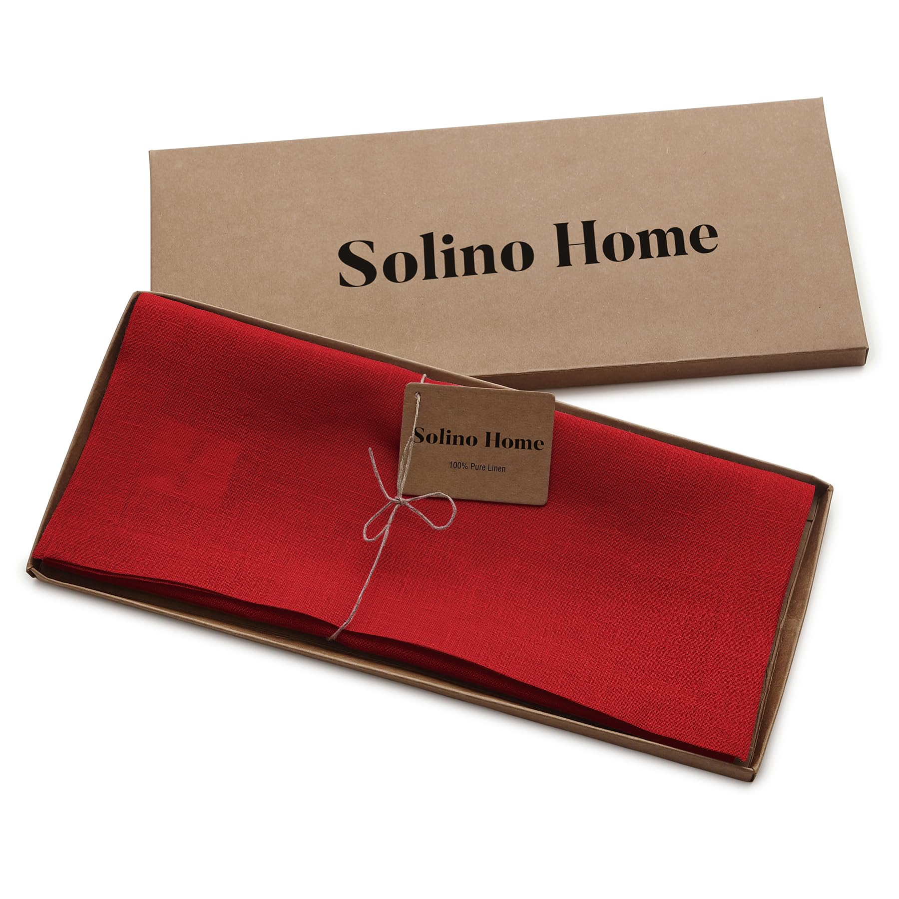 Solino Home mantel rojo ideal para Navidad y celebraciones.