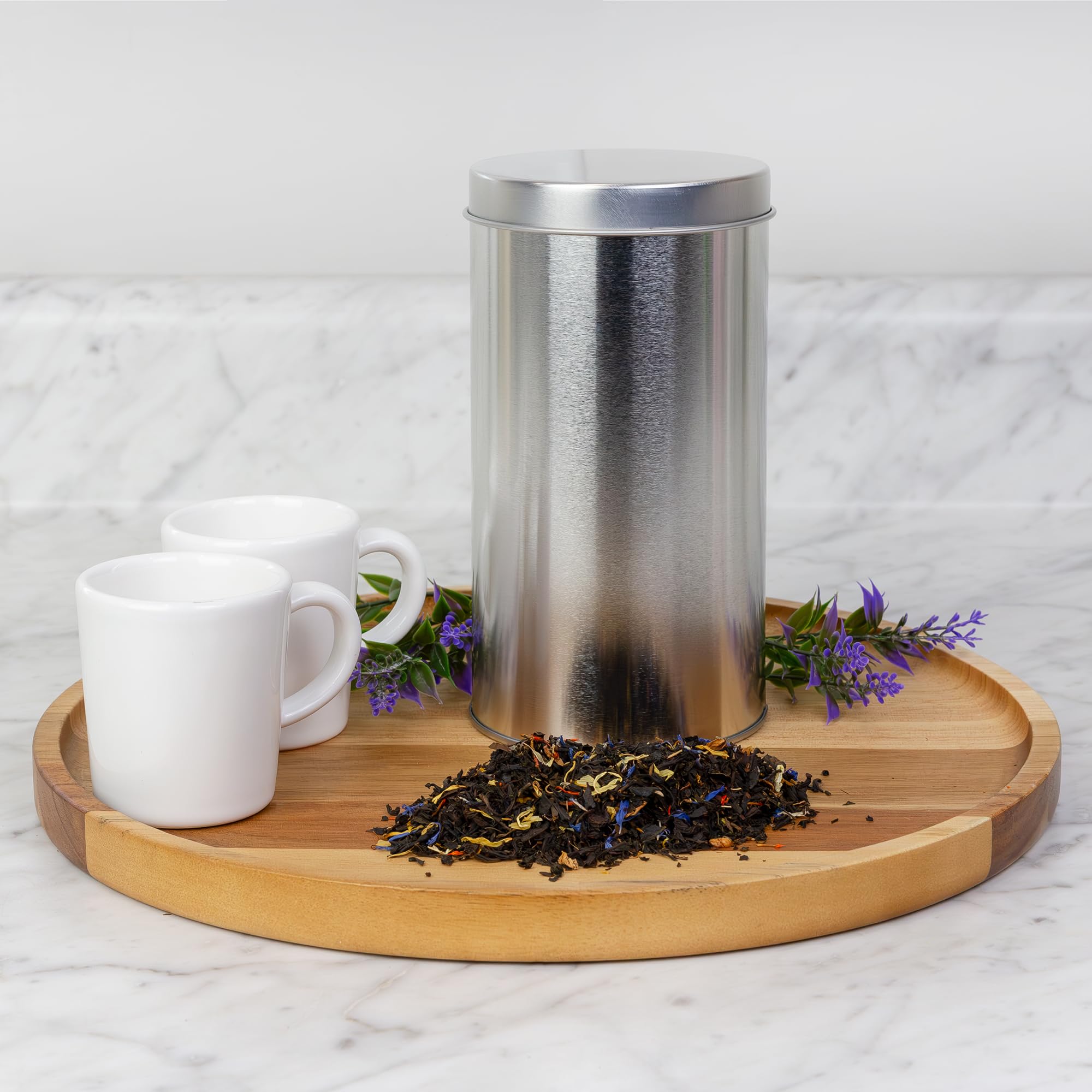 SOLSTICE TEA TRADERS tapa interior y exterior para sellado duradero y frescura
