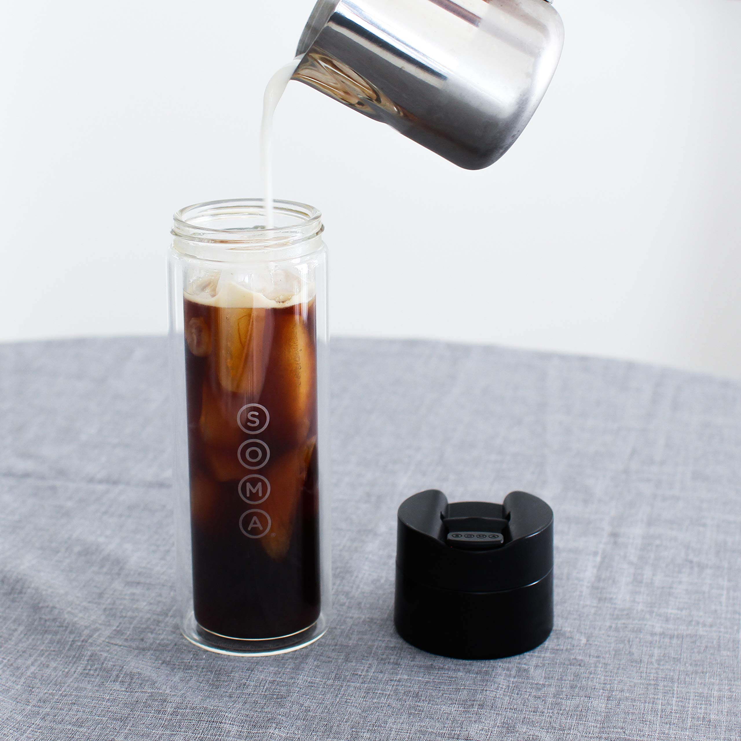 SOMA botella de 12oz para porciones adecuadas de café o té.