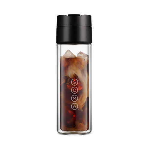 SOMA botella de vidrio de doble pared para té o café caliente, 12oz.