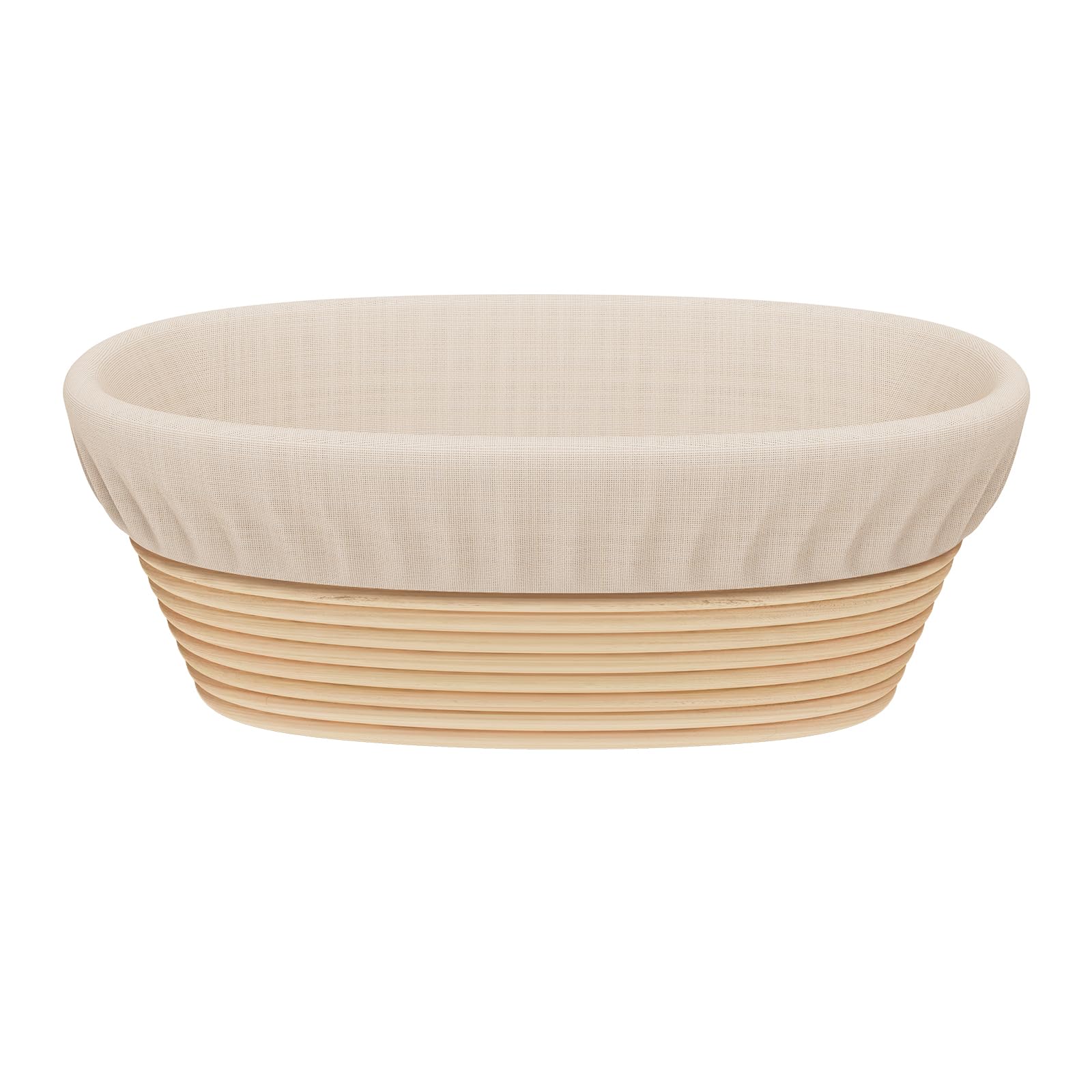 Sondiko banneton ovalado para fermentación de pan, ideal para masa madre suave y con forma definida.