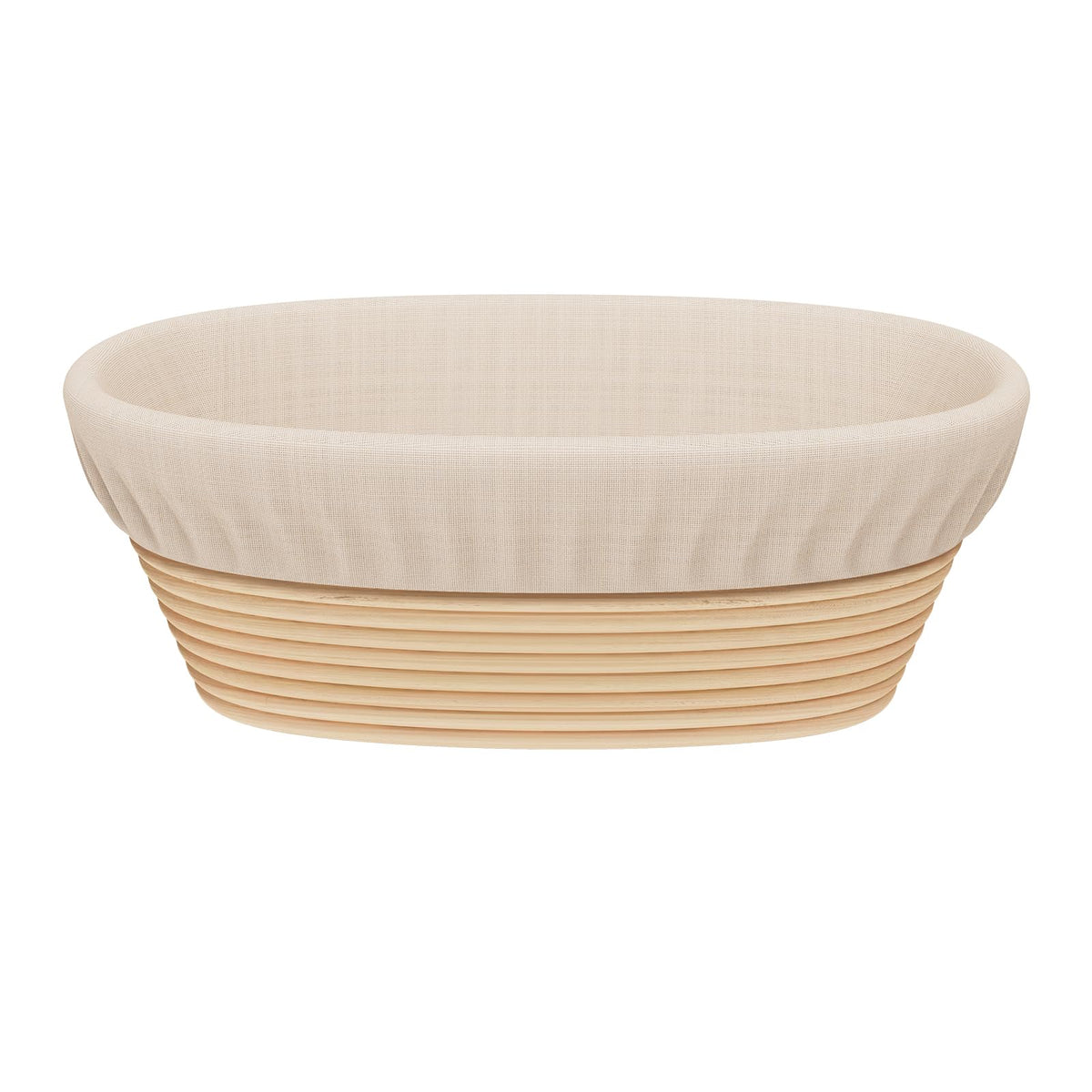 Sondiko banneton ovalado para fermentación de pan, ideal para masa madre suave y con forma definida.