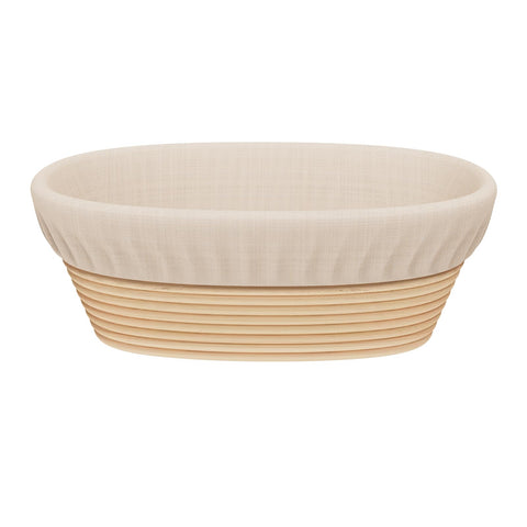 Sondiko banneton ovalado para fermentación de pan, ideal para masa madre suave y con forma definida.