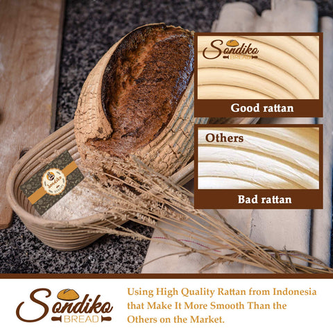 Sondiko tamaño ideal 1-5 libras de masa, compatible con recetas de pan artesano.