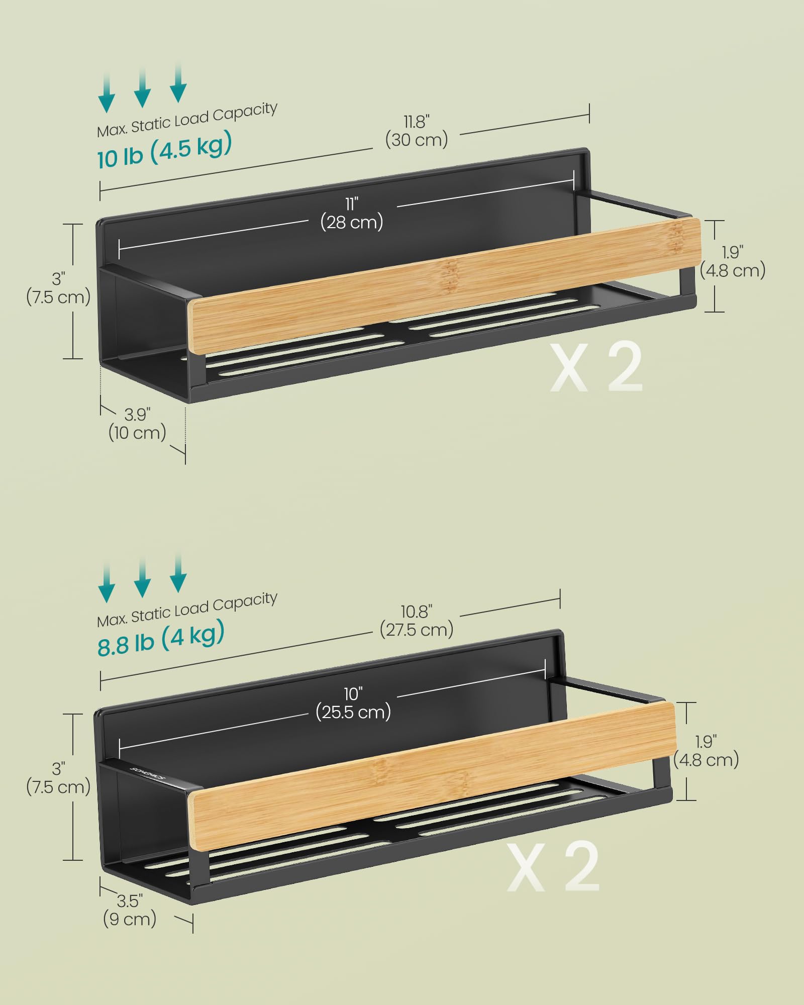 SONGMICS base de acero recubierto, resistente y duradera