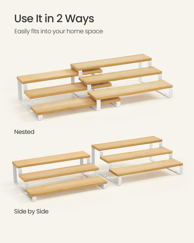 SONGMICS base firme de madera y metal para mayor estabilidad