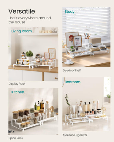 SONGMICS Display Risers: perfecto para cocina y tocador en casa.