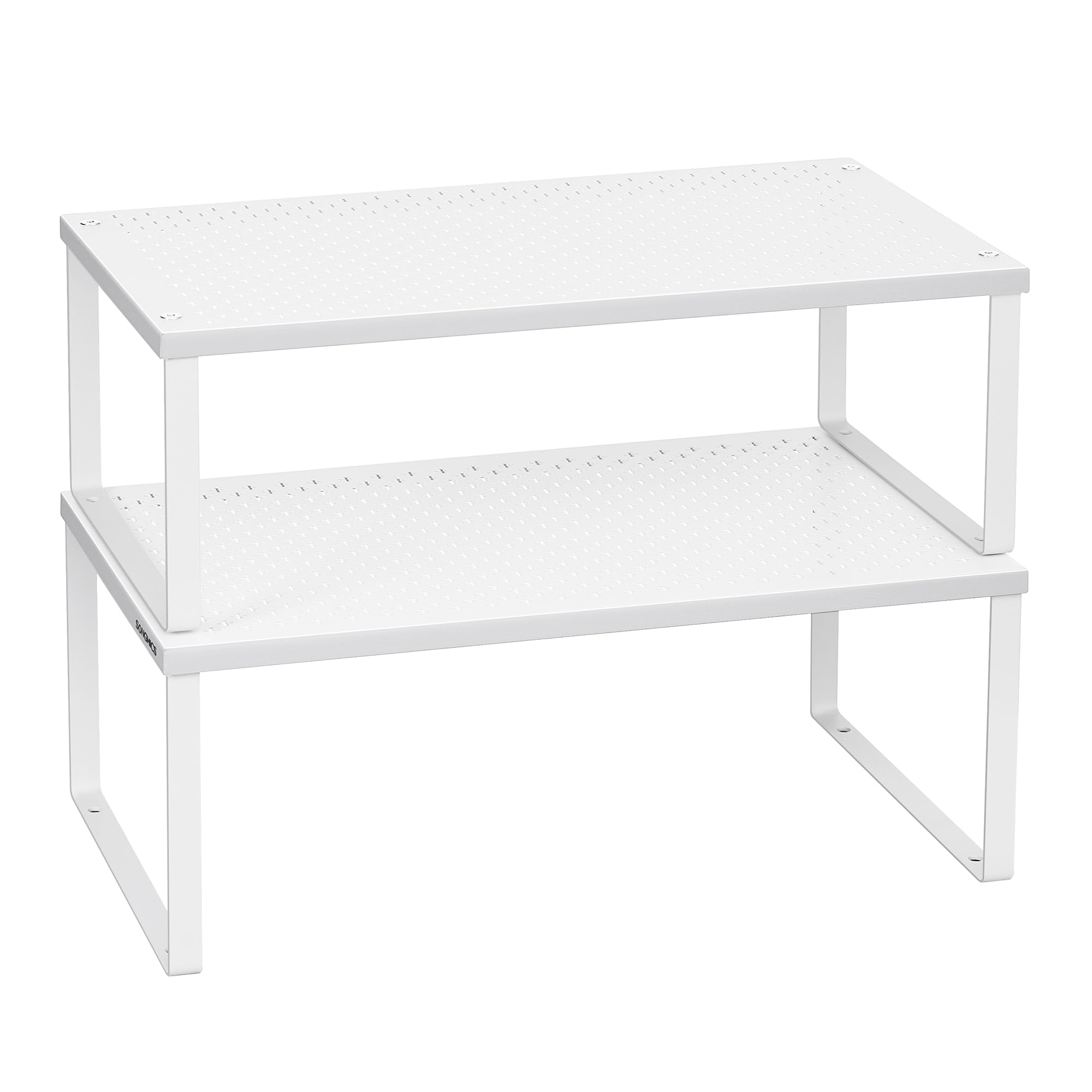 Organizador de armario SONGMICS de dos niveles para maximizar espacio vertical.