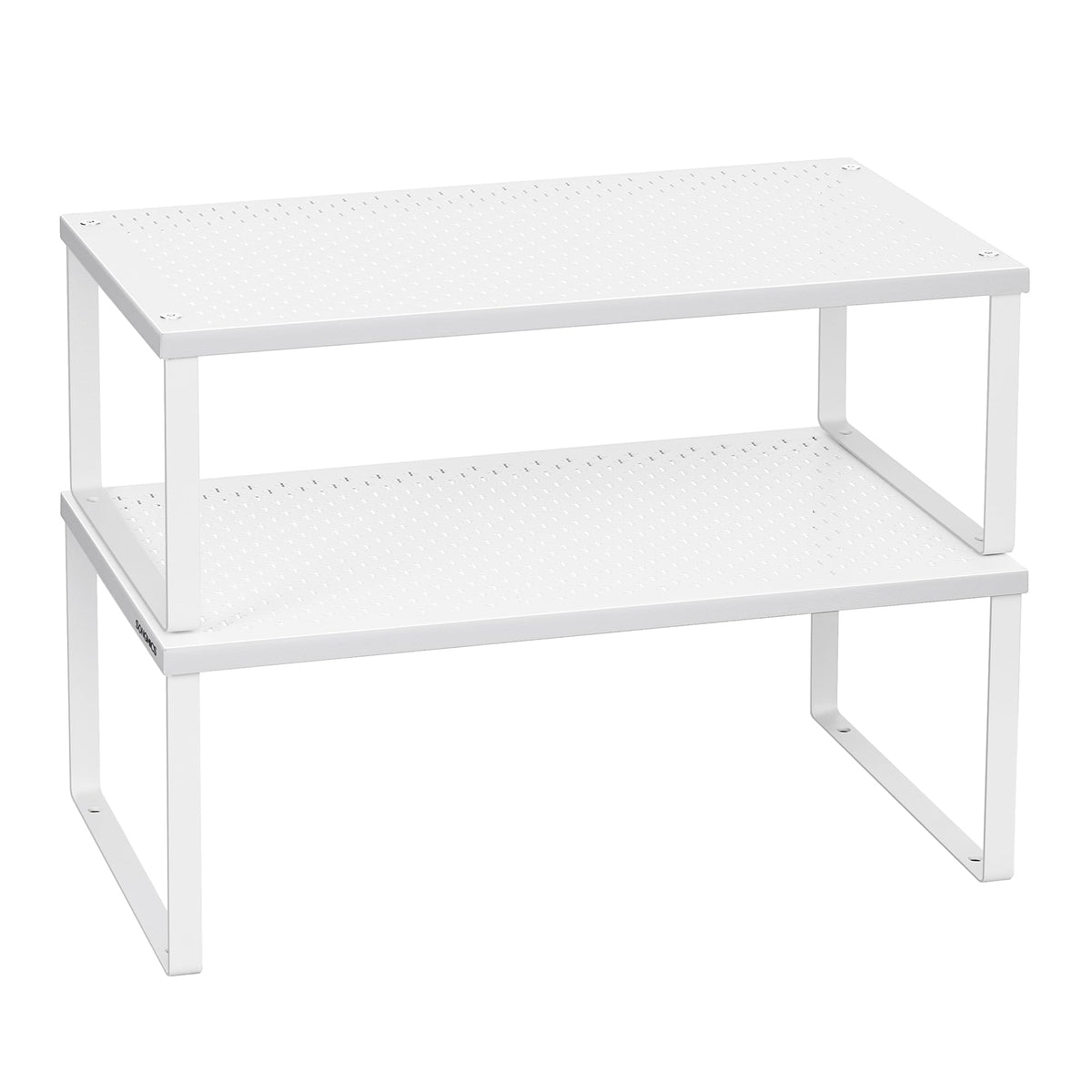 Organizador de armario SONGMICS de dos niveles para maximizar espacio vertical.