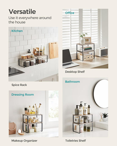 SONGMICS Estante multifuncional, sirve en cocina, comedor o baño