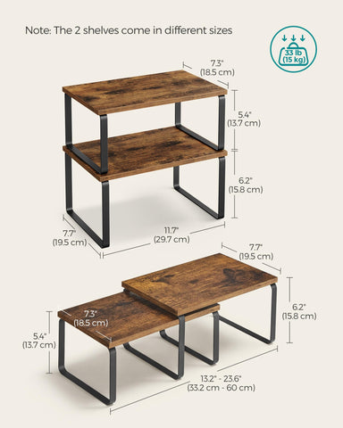 SongMics estantería apilable para despensa, maximiza el espacio vertical.