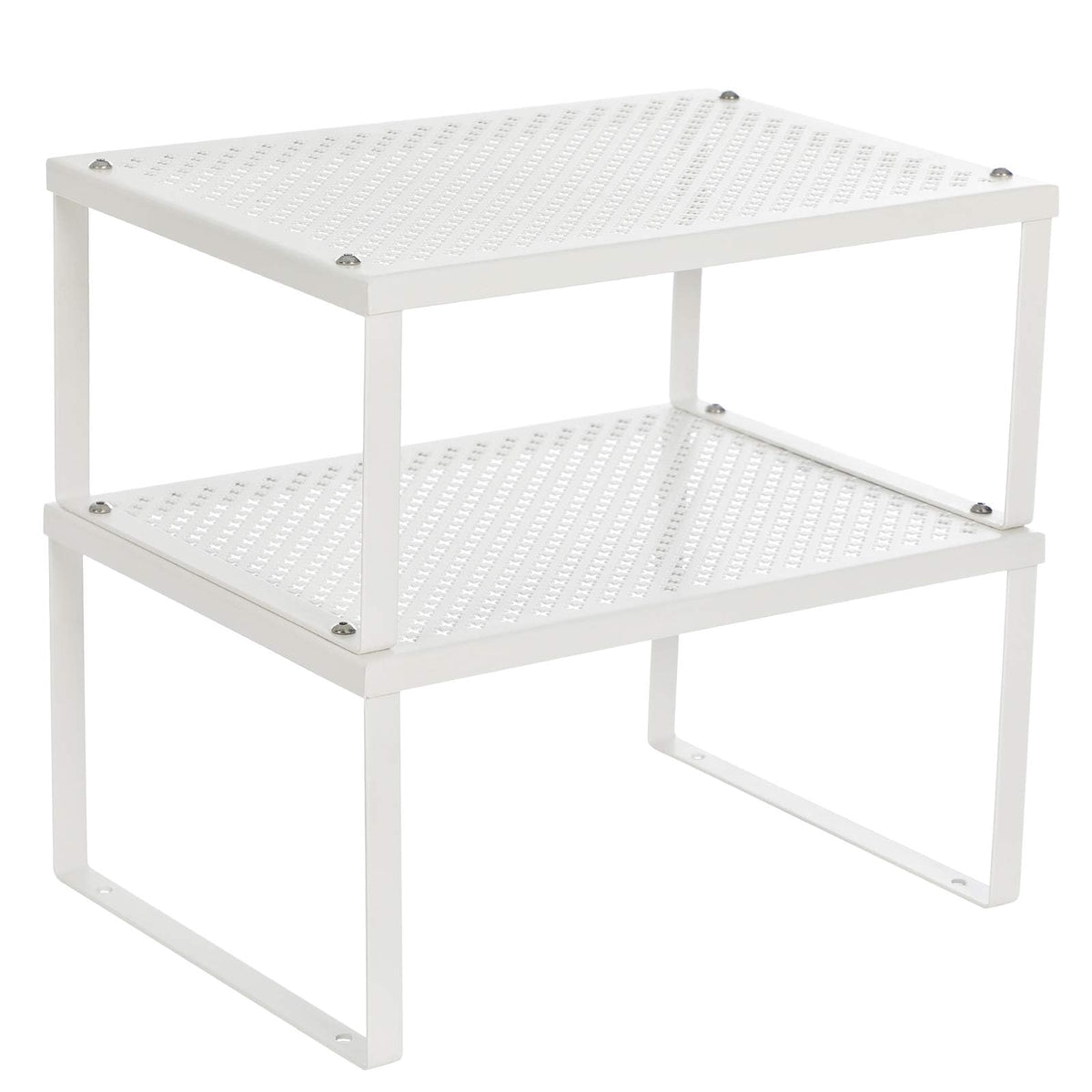 SongMics estante-armario-metalico-blanco para maximizar espacio vertical.
