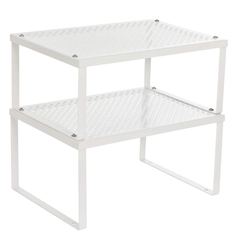 SongMics estante-armario-metalico-blanco para maximizar espacio vertical.