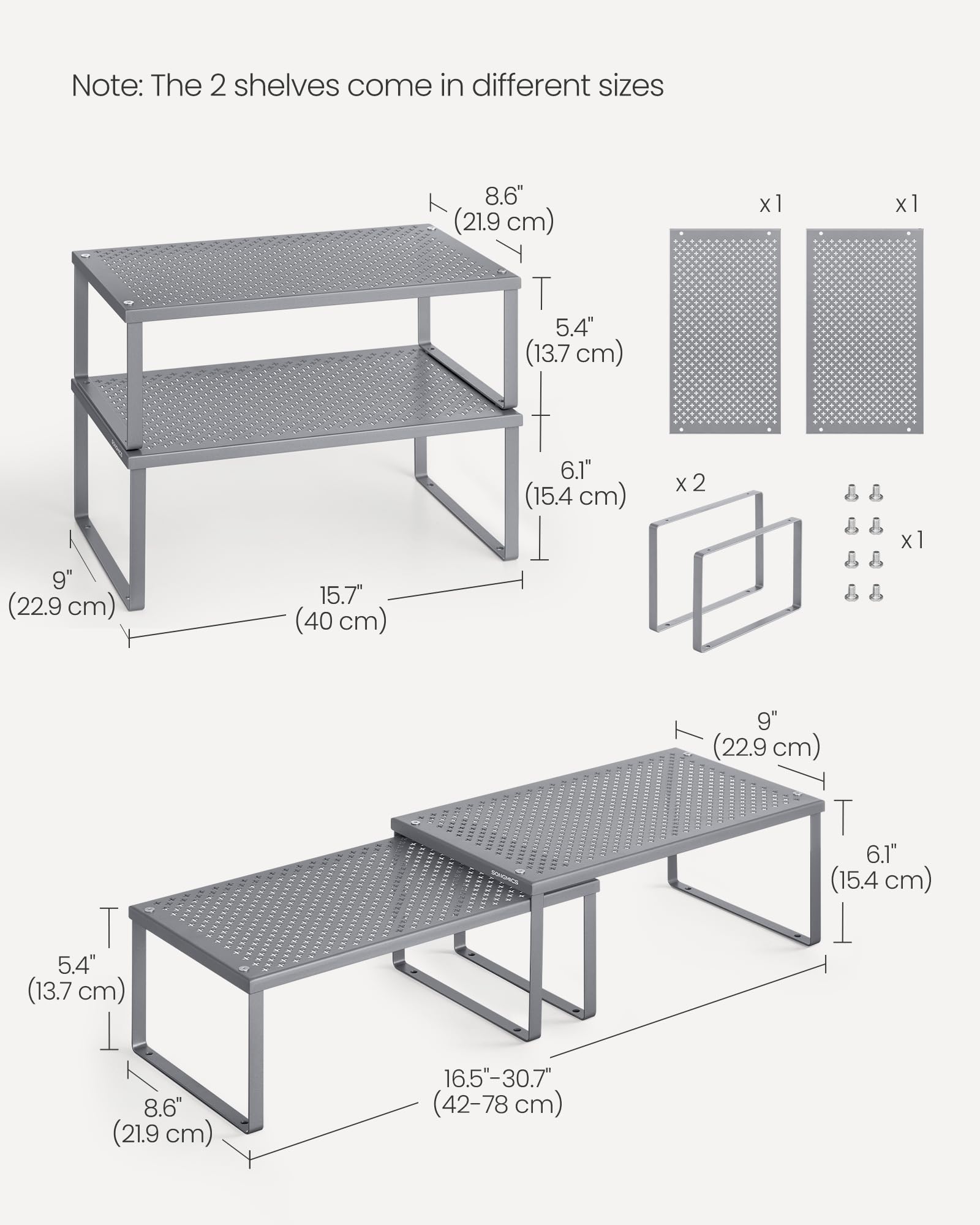 SONGMICS organizador de encimera para especias, tazas o utensilios.