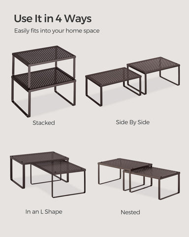 SONGMICS Spice Racks dimensiones eficientes para maximizar almacenamiento en armarios
