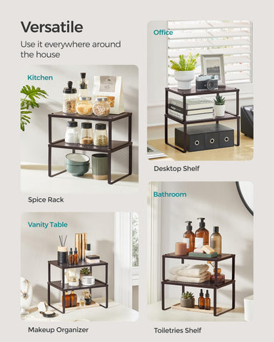 SONGMICS Spice Racks montaje y apilado flexibles para adaptar el espacio