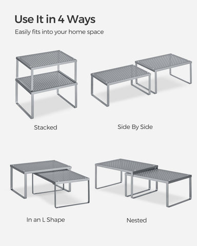 SONGMICS Spice Racks: superficie fácil de limpiar y construcción estable para uso diario.