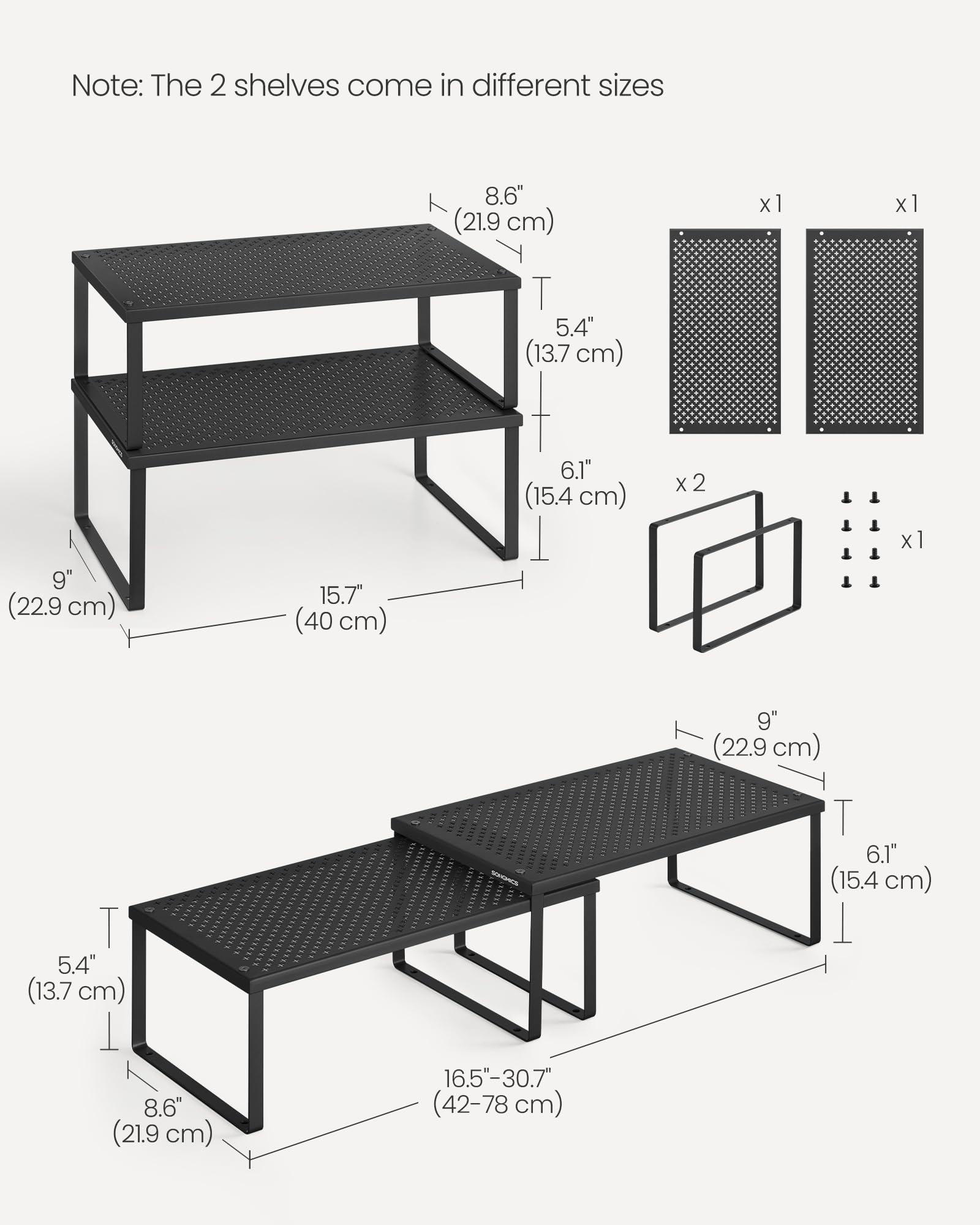 SONGMICS superficie fácil de limpiar, apta para uso diario en cocina.