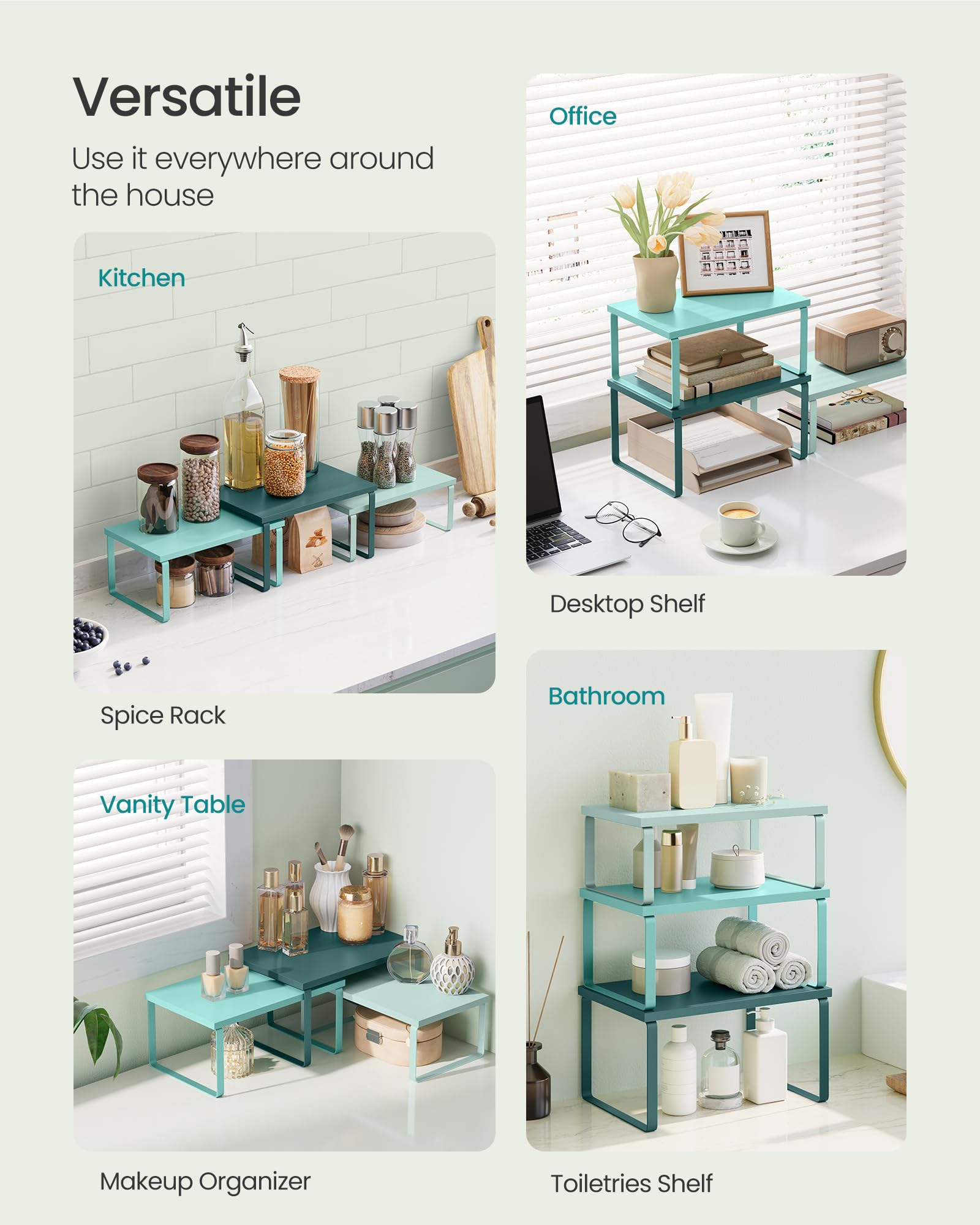 Uso multipropio de SONGMICS para cocina, mesa o dormitorio.
