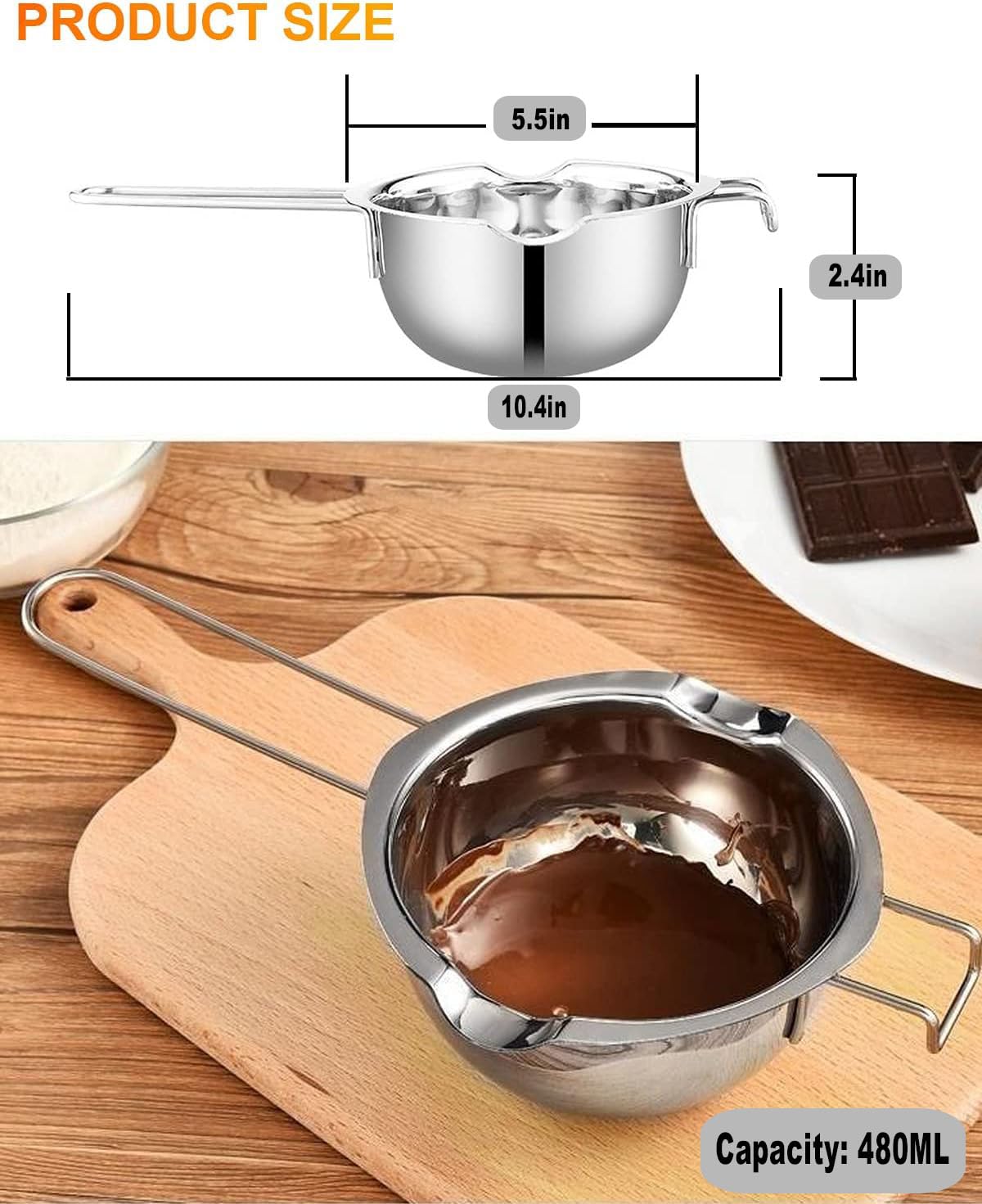 Olla SONGZIMING 480 ml en cocina, porción pequeña