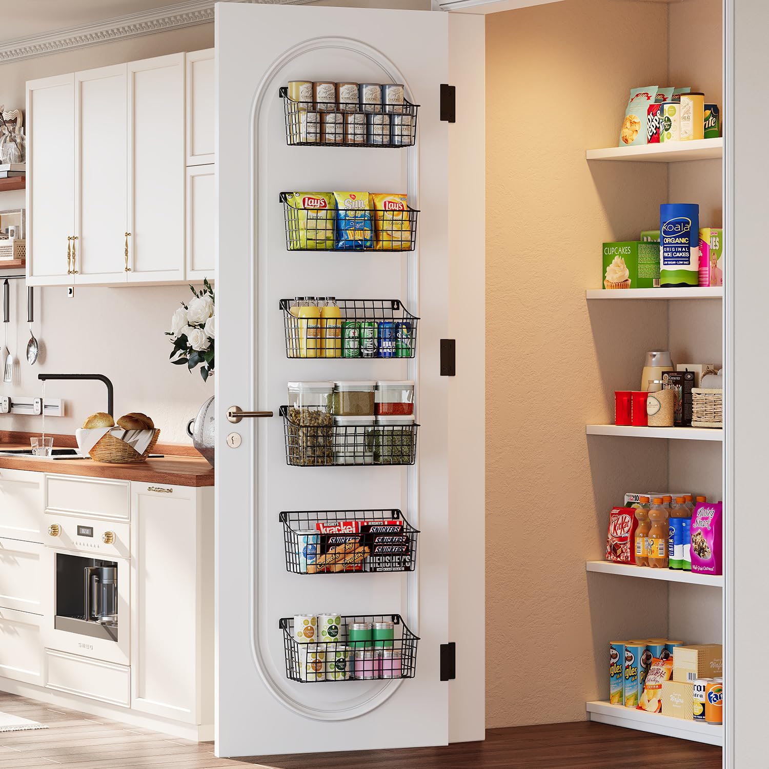 Sonyabecca cesta almacenamiento cocina; organiza especias y snacks
