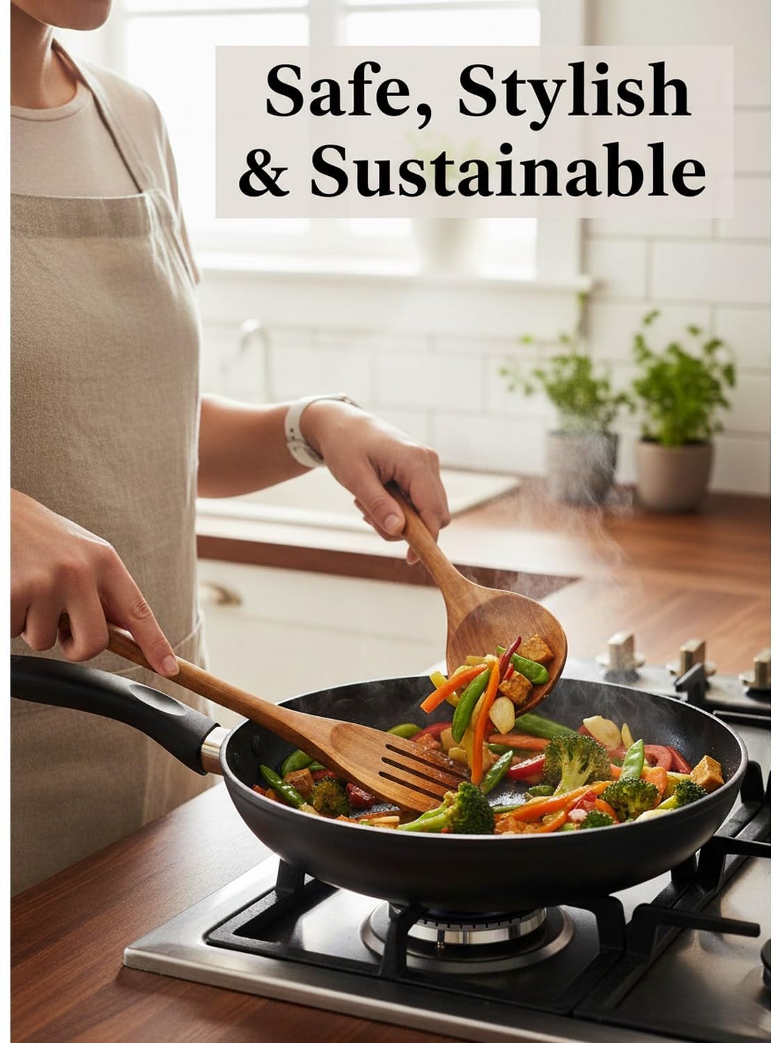 SOOMGYEOL SEOM regalo cocina teca, set elegante para amantes de la cocina