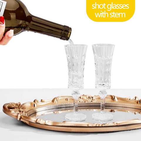Soopiiso set de 6 copas cordial con tallo, opción elegante para mesas.