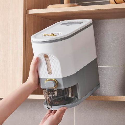 Sooyee dispensador automático facilita medir arroz sin abrir la tapa